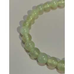 Bracelet en Jade de Chine ou "New Jade", perles 6 mm