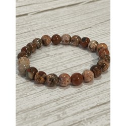 Bracelet en Jaspe bréchique 8 mm