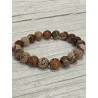Bracelet en Jaspe bréchique 10 mm