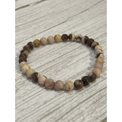 Bracelet jaspe cappuccino 6 mm