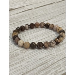 Bracelet jaspe cappuccino 8 mm