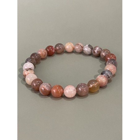 Bracelet agate abricot