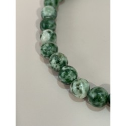 Bracelet en agate arbre, perles 6 mm.