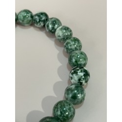 Bracelet en agate arbre, perles 8 mm.