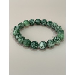 Bracelet en agate arbre, perles 10 mm.