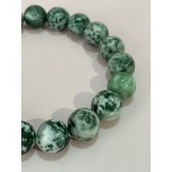 Bracelet en agate arbre, perles 10 mm.