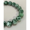 Bracelet en agate arbre, perles 10 mm.