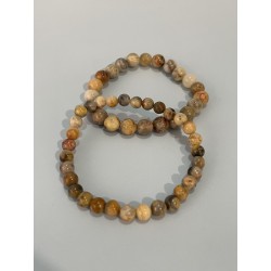 Bracelet en agate crazy lace.
Existe en perles 6 mm et 8 mm.