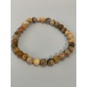 Bracelet en agate crazy lace, perles 6 mm.