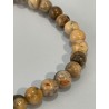Bracelet en agate crazy lace, perles 6 mm.