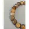 Bracelet en agate crazy lace, perles 8 mm.
