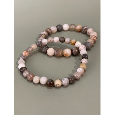 Bracelet en agate feuille de bambou