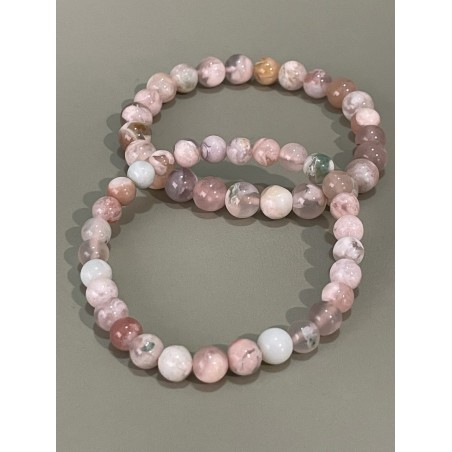 Bracelet en agate fleur de cerisier Bracelet en agate fleur de cerisier