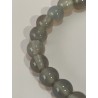 Bracelet en agate grise, en perles 6 mm.