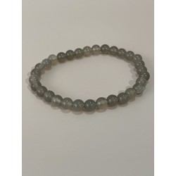 Bracelet en agate grise, en perles 6 mm.