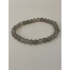 Bracelet en agate grise, en perles 6 mm.