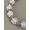 Bracelet agate blanche et grise