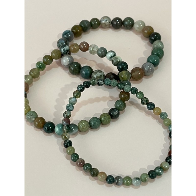 Bracelet en agate, couleurs panachées.