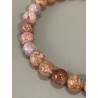 Bracelet agate mousse rose