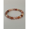 Bracelet en agate du Botswana rose, perles 8 mm.