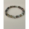 Bracelet en agate rubanée, perles 6 mm.