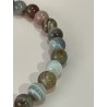 Bracelet en agate rubanée. perles 6 mm