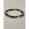 Bracelet en agate sang, perles 6 mm.