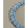 Bracelet aigue-marine qualité AA, perles 6 mm.