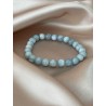 Bracelet aigue-marine qualité AA, perles 8 mm.