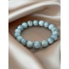 Bracelet aigue-marine qualité AA, perles 10 mm.