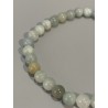 Bracelet en aigue-marine, perles 6 mm.