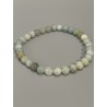 Bracelet en aigue-marine, perles 6 mm.