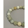 Bracelet en aigue-marine, perles 8 mm.