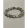 Bracelet en aigue-marine, perles 10 mm.