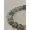 Bracelet en aigue-marine, perles 10 mm.
