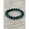 Bracelet apatite bleue, perles 10 mm.