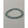 Bracelet en apatite bleue cristallisée. Perles 6 mm.