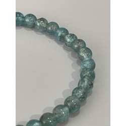 Bracelet apatite bleue cristallisée
