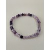 Bracelet en fluorite violette, perles 4 mm.