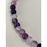Bracelet en fluorite violette, perles 4 mm.
