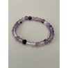 Bracelet en fluorite violette, perles 6 mm.