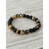 Bracelet en jaspe éclipse, en perles 8 mm facettées.