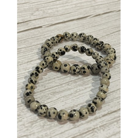 Bracelet jaspe dalmatien