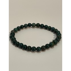 Bracelet en jaspe héliotrope, perles 6 mm.