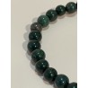 Bracelet en jaspe héliotrope, perles 6 mm.