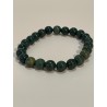 Bracelet en jaspe héliotrope, perles 8 mm.