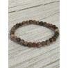 Bracelet en jaspe léopard, perles 6 mm.