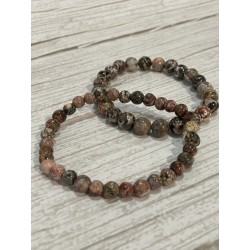 Bracelet en jaspe léopard