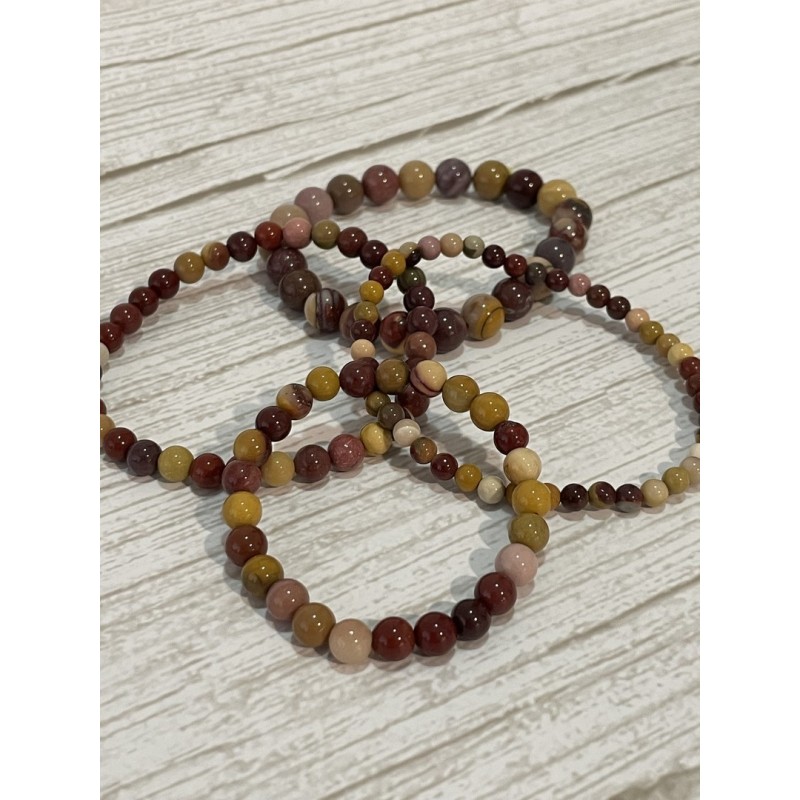 Bracelet jaspe mokaïte