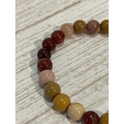 Bracelet en jaspe mokaïte, taille enfant.